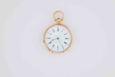 an image of a gold pocket watch with roman numerals on the face