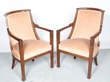 paire de fauteuils Art déco à accoudoirs rembourrés