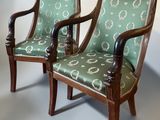 pair of antique chairs with green upholstered upholstered upholstered upholstered upholstered upholstered upholstered upholstered uphol