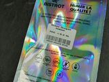a picture of a plastic bag with a sticker on it