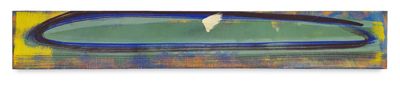 a picture of a painting of a surfboard on a table