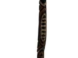an image of a wooden sculpture of a man holding a tennis racquet