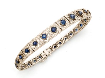 un bracelet en saphir et diamant