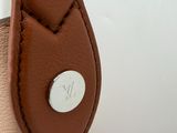 louis vu vu bag in tan and brown leather with silver hardware