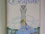 a book with a picture of a woman in a blue dress