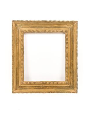 an old wooden picture frame on a white background