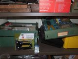 a shelf with a bunch of items on it