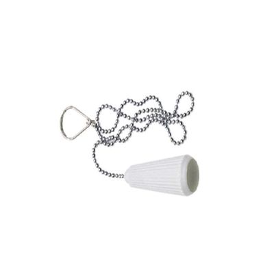 un objet blanc entouré d'une chaîne, sur fond blanc