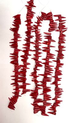 Parties de collier en perles triangulaires de bambou de mer …