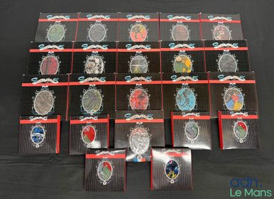 lot of 12 vintage glass cabochons of different shapes and sizes