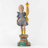 Chandelier baroque ou « ceroferario », en bois sculpté et pa… (photo 2)