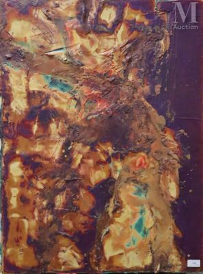 Katia CADMAN (XX-XXI) Acrylique et cire sur toile contrecoll…