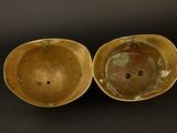 pair of antique brass candlestick holders