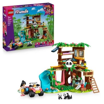 Set de jeu « La cabane dans les arbres du panda » de Lego Friends, avec un panda et un autre panda