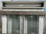 a window that has a lot of glass on it