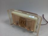 a small radio that is sitting on a table