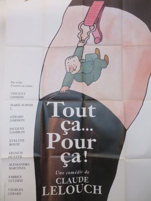 Affiche française du film « Tout ça pour ça », avec Claude Lelouch