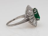 an art deco emerald and diamond ring