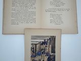 an open book with a picture of a group of people on it