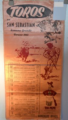 a poster on the wall of a restaurant that has a menu on it
