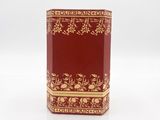 a red box with a gold border on it