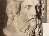 a picture of a bust of a man with a beard and a picture of a man with a beard