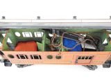 a toy train that is sitting on the tracks