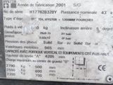 a close up of a label on the back of a tractor