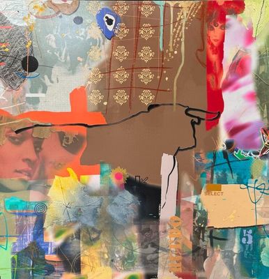 une photo représentant un collage de différentes images sur une feuille de papier