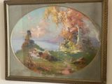 une photo d'un tableau accroché au mur