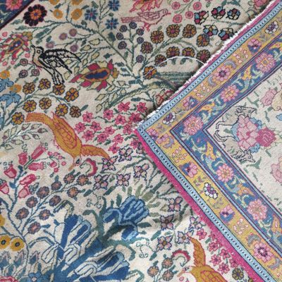 an image of a close up of a rug on a floor