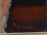 an image of a painting of a woman in a red dress