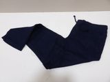navy blue pants on a white table with a white background
