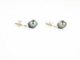 paire de boucles d'oreilles à clous en perles de Tahiti
