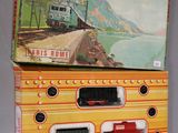 a box with a picture of a train on top of it