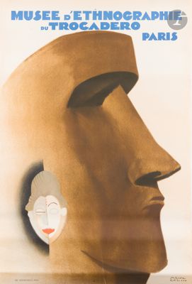 une image d'une affiche pour un musée d'ethnographie au Trocadéro à Paris