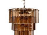 lustre en forme de lustre, en verre et en laiton