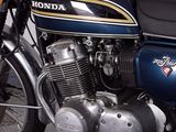 a motorcycle that is parked in a garage