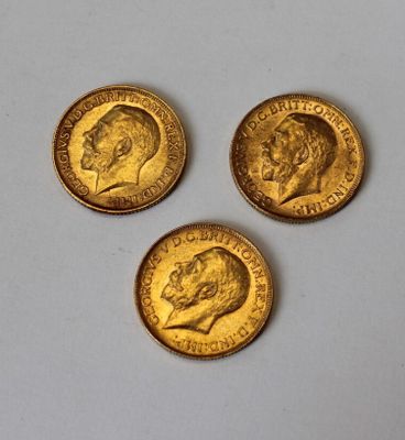 Trois SOUVERAIN en or datées 1911 - Photo 1