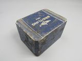 a small blue box that has a logo on it
