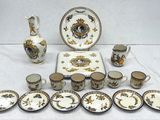a table with a lot of plates and cups on it