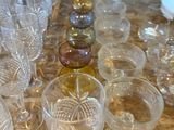 many glasses on the table ready to be filled with water
