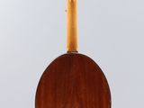 an acoustic guitar hanging from the ceiling