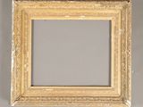a gold frame with a white background and a black background