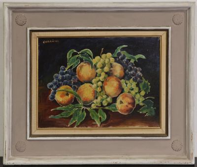 CARRIERE (XX°) "Nature morte aux fruits" Huile sur toile sig…