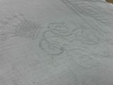 a close up of a piece of paper with a drawing on it