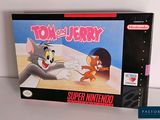 une image représentant une boîte du jeu « Tom et Jerry » pour Super Nintendo