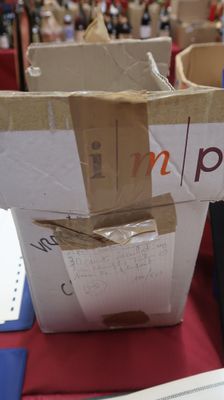 a cardboard box that is sitting on top of a table