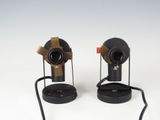 two cameras that are sitting on top of each other