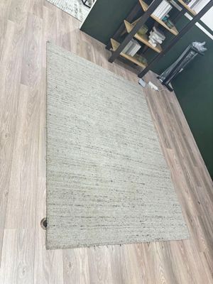 Tapis beige COCO MAISON 169 x 230 cm, encadrement façon natu… - Photo 1